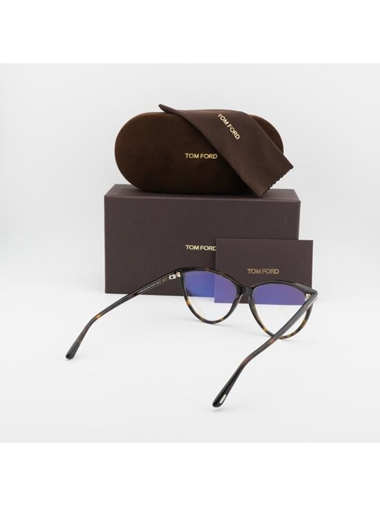 Tom Ford FT5743-B 052 Eyeglasses Havana 57mm Cat Eye Frame